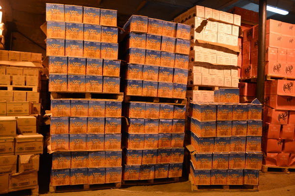 Транспортная полиция Оренбурга изъяла 20 тысяч бутылок контрафакта